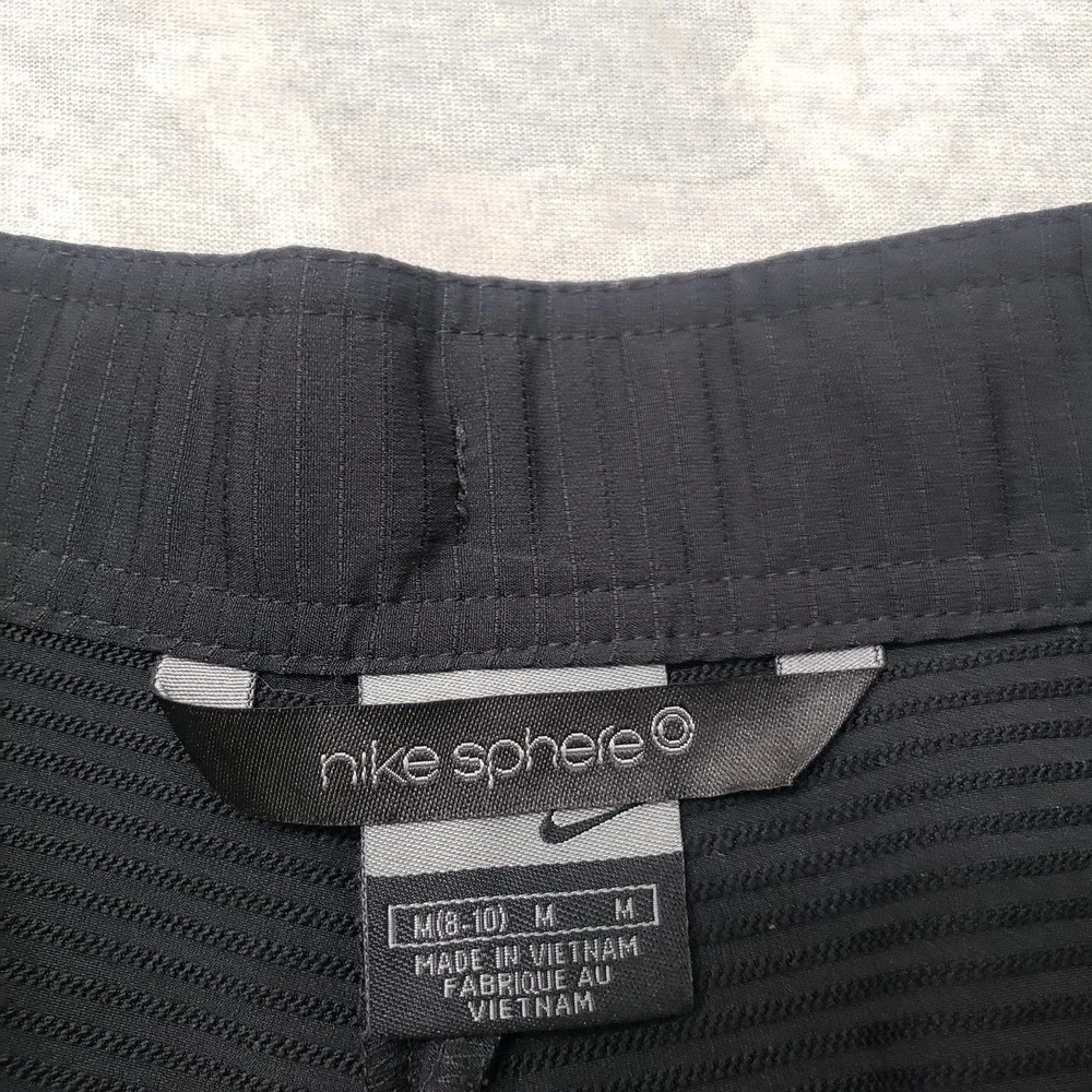 VTG Nike Sphere Shorts Womens Medium Black Y2k Cargo Silver Tag Drawstring